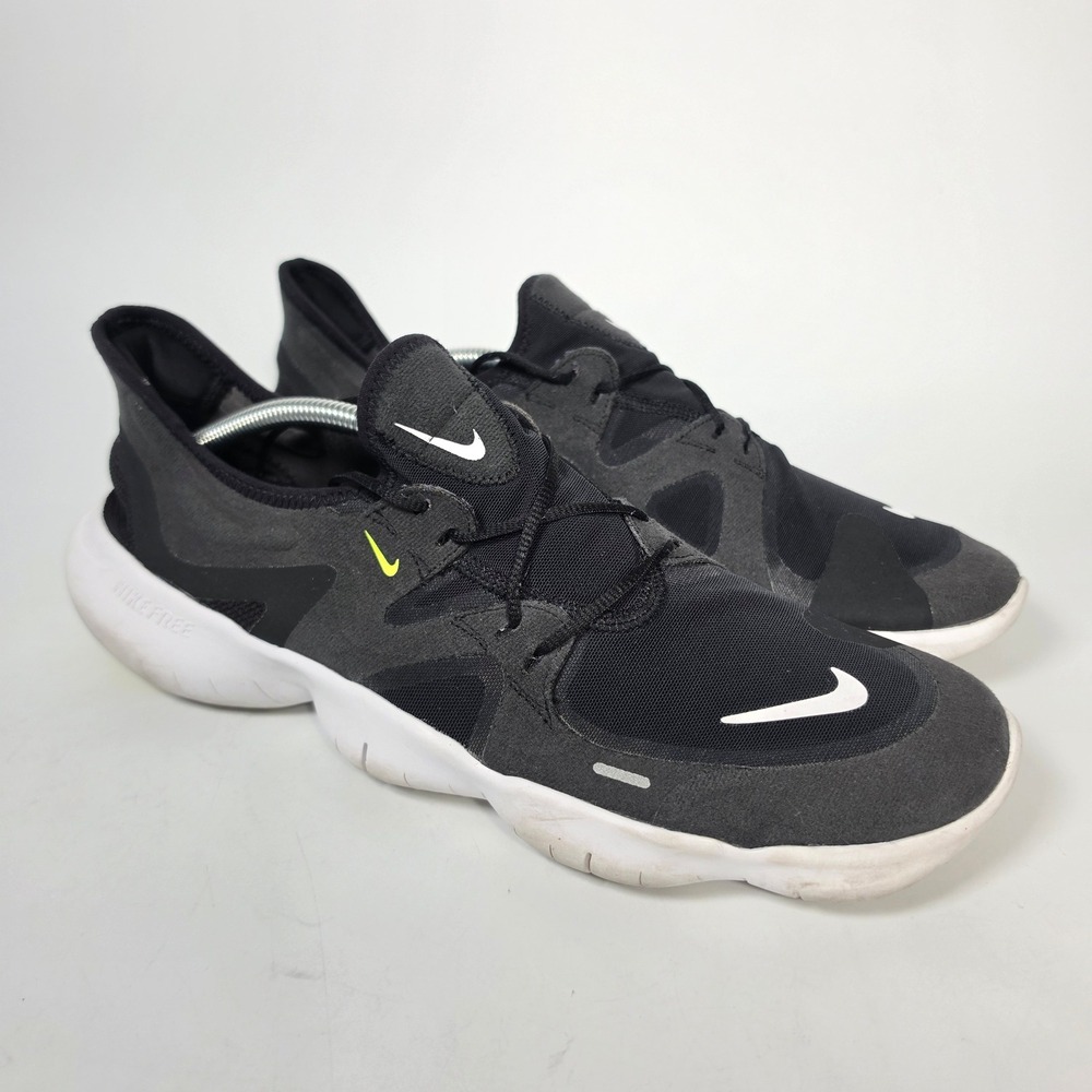Nike Free RN 5.0 Running Shoes Men's 13 Black White Volt AQ1289-003